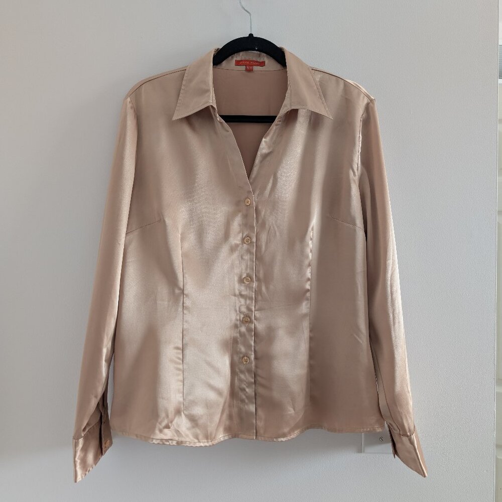 3/$30 VINTAGE Gold blouse